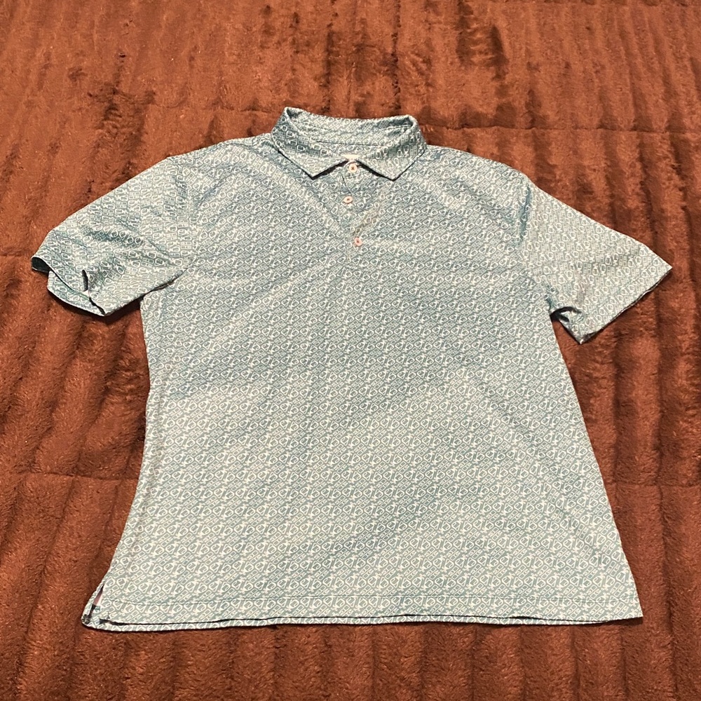 Men's Green wick away golf shirt.